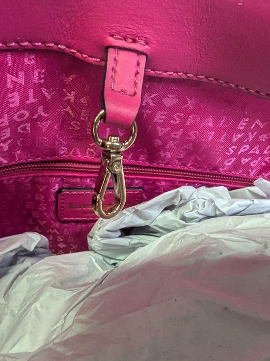 Kate Spade Pink Scalloped Leather Satchel - Picture 4 of 7